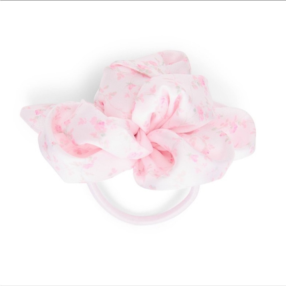 LoveShackFancy Floral Pink Hair Elastic 
- English Ivy - Pink - Picture 5 of 7